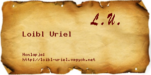 Loibl Uriel névjegykártya